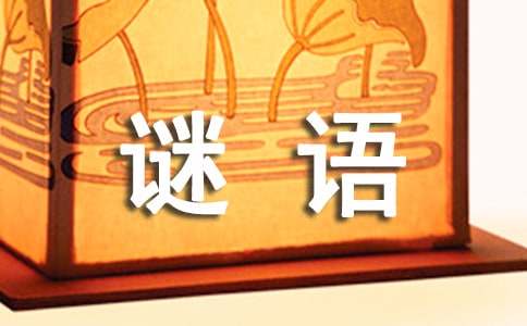 物品谜语及答案（精选11篇）