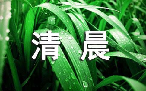 【精】清晨的作文