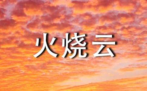 描写火烧云的作文（通用35篇）