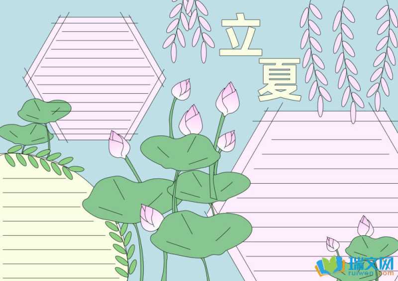 立夏手抄报图片