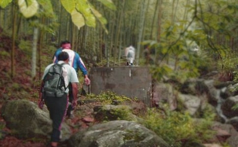 爬山记_初一寒假日记